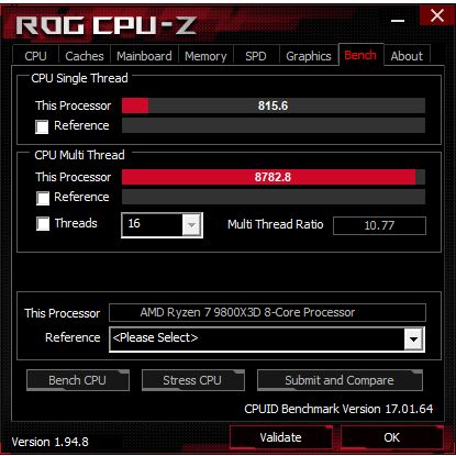 Benchmark-Ergebnis AM5 - 9800 X3D